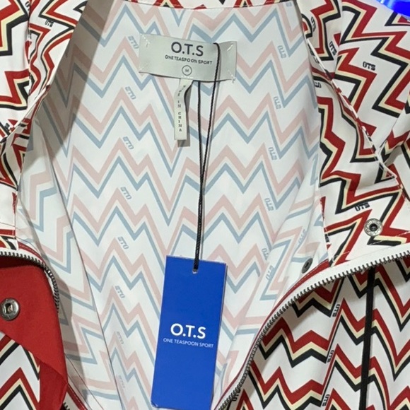 ONE TEASPOON Heartline Track Jacket M 24.5” P2P Red White $155 Retail NWT - Picture 4 of 14